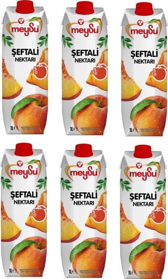 Meysu Şeftali Nektarı 1 Lt X 6 Adet