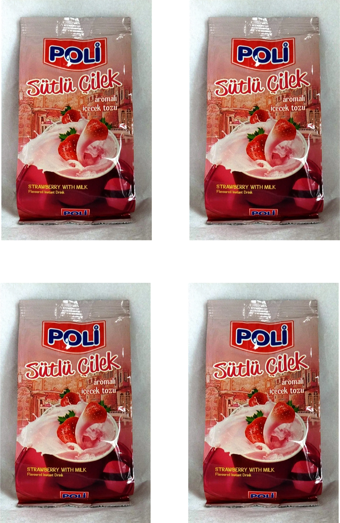 Poli Toz İçecek Sütlü Çilek 250 Gr X 4 Adet