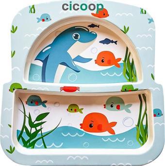 Cicoop Balık Bölmeli Mama Tabağı