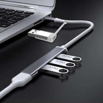 5a11h 4 Port'lu Bağlantı Istasyonu Ultra Ince Usb Bölücü Type-c Tipi Çoklu Arayüz Adaptörü Multi Usb Çoklayıcı