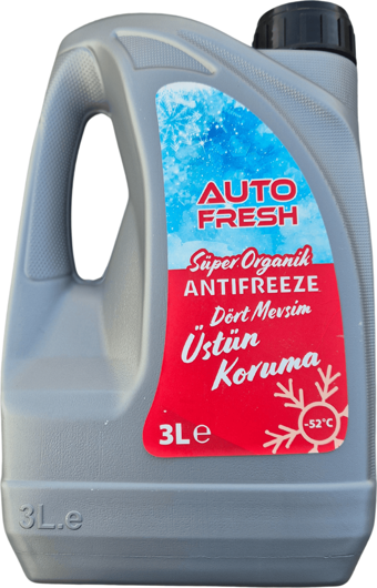 AUTOFRESH ORGANİK ANTİFRİZ 3 LT -52 KIŞLIK ANTİFİRİZ KOROZYON AŞINMA ÖNLEYİCİ