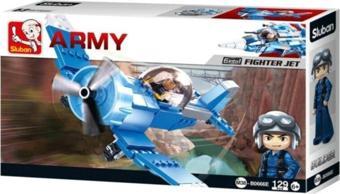 Sluban Mavi Lego 129 Parça Army F4U Savaş Uçağı