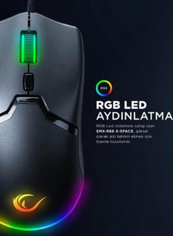 Smx-r88 X-space 7200dpi Rgb Ledli Makrolu Gaming Oyuncu Mouse