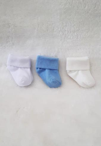 Hepsine Rakip 3'lü Kız Erkek Bebek Yenidoğan Çorap Pamuklu Likralı Esnek
