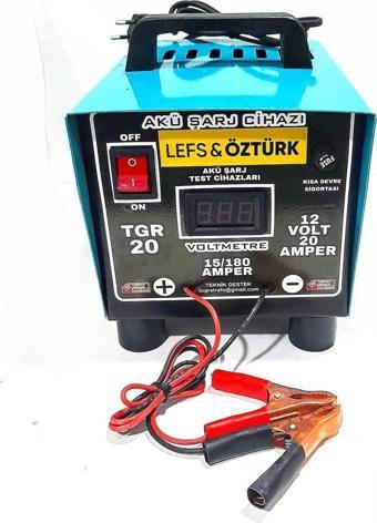 Öztürk Pro Lefs Dijital Akü Şarj Cihazı Redresör 12 V 20 Ah 1 Yıl Tam Garanti