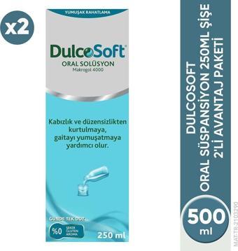 DULCOSOFT ORAL SÜSPANSİYON 250ML ŞİŞE 2'Lİ AVANTAJ PAKETİ