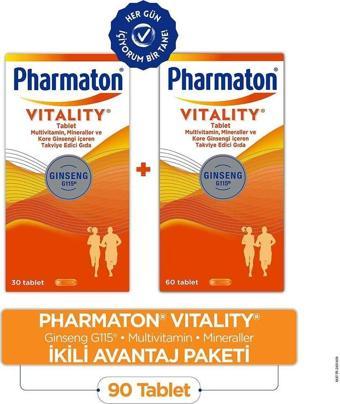 PHARMATON VITALITY 60 TAB&PHARMATON VITALITY 30 TAB İKİLİ AVANTAJ PAKETİ