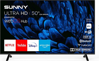 Sunny 50" Sn50Fmn252-0276 Ultra Hd Frame Uydu Alıcılı Weboshub Netflix Wifili Dual Smart Led Tv