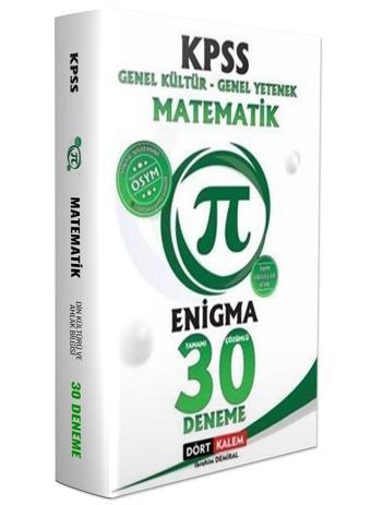 Dört Kalem Yayınları KPSS Matematik Enigma 30 Deneme Çözümlü - Dört Kalem Yayınları