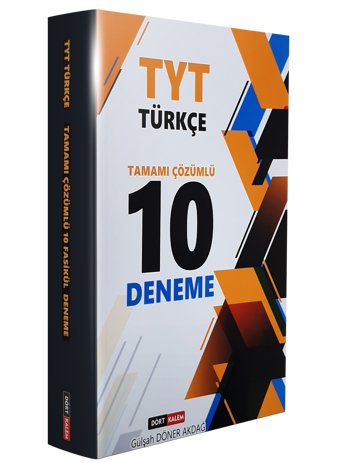 Dört Kalem Yayınları TYT Türkçe Tamamı çözümlü 10 Deneme - Dört Kalem Yayınları