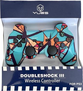 YUES Ps3 Dualshock 3 Kablosuz Joystick Wireless Oyun Kolu Desenli