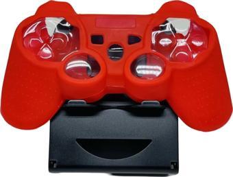 YUES Ps3 Joystick Silikon Kılıf Dualshock Koruyucu Kılıf Kırmızı