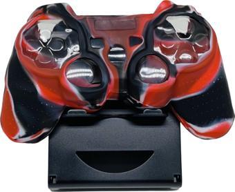 YUES Ps3 Joystick Uyumlu Silikon Kılıf Dualshock Koruyucu Kılıf Kırmızı Siyah