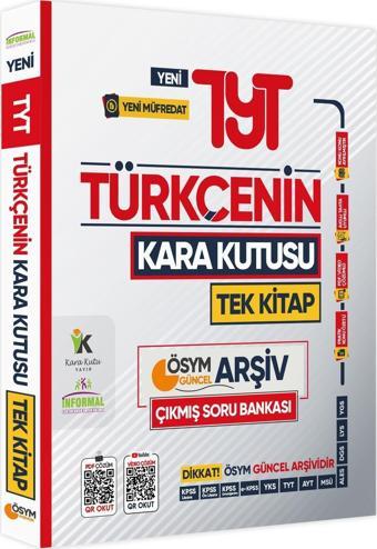 2025 TYT Türkçenin Kara Kutusu TEK KİTAP ÖSYM ARŞİV Çıkmış Soru Bankası Konu Özetli Video/PDF Çözüml - Karakutu Yayınları