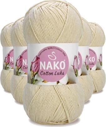 Nako 5 Adet Cotton Lüks Yelek Tunik Kazak Bluz Hırka İpi Yünü Açık Bej 97543