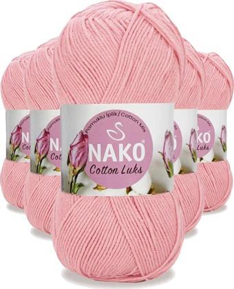 Nako 5 Adet Cotton Lüks Yelek Tunik Kazak Bluz Hırka Ipi Yünü Açık Pembe 97548