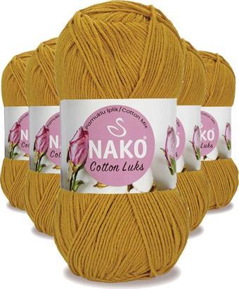 Nako 5 Adet Cotton Lüks Yelek Tunik Kazak Bluz Hırka İpi Yünü Hardal 97555