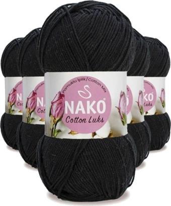 Nako 5 Adet Cotton Lüks Yelek Tunik Kazak Bluz Hırka İpi Yünü Siyah 97568