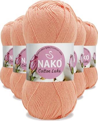 Nako 5 Adet Cotton Lüks Yelek Tunik Kazak Bluz Hırka İpi Yünü Somon 97594