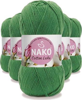 Nako 5 Adet Cotton Lüks Yelek Tunik Kazak Bluz Hırka İpi Yünü Yeşil 97576