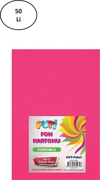 Mbb E-Ticaret Puti 2748 50X70 Cm 50 Li Fosforlu Fon Kartonu -
