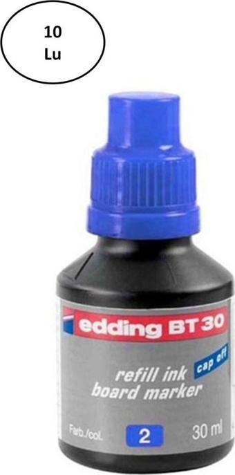 Mbb E-Ticaret Edding Tahta Kalem Mürekkep 30 Ml Mavi 10'Lu