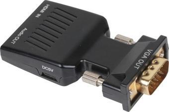 Vcom CA336A Siyah Vga Erkek To Hdmi Dişi Dönüştürücü