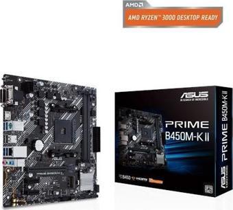 Asus Prime B450M-K II Ddr4 BIOS Flash Back Am4 Anakart