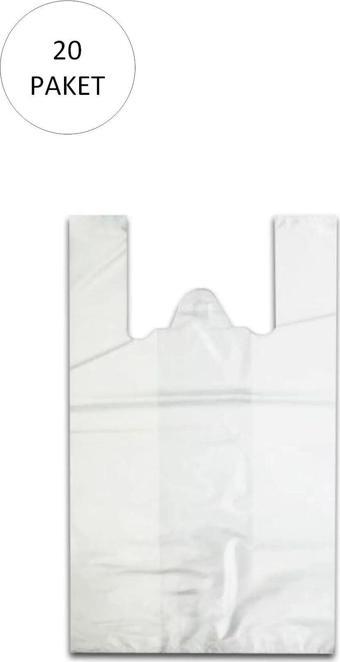 Mbb E-Ticaret Beyaz Hışır Atlet Poşet Mini Boy 22X31 Cm 20 Paket Takriben 10.000 Adet