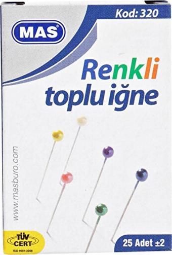 Mbb E-Ticaret Marka: Mas Renkli Başlı Toplu Iğne 32 Mm Kategori: Ataşlar