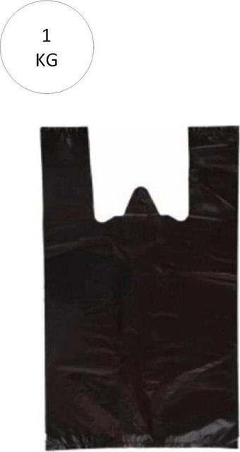 Mbb E-Ticaret Siyah Atlet Poşet Mini Boy 20X34 Cm Takriben 235 Adet 1 Kg