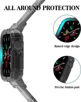 Apple Watch Kordon ve Kılıf (38MM-40MM-41MM) - Darbe Emici Full Koruyucu Kılıf | Tpu Spor Kordon