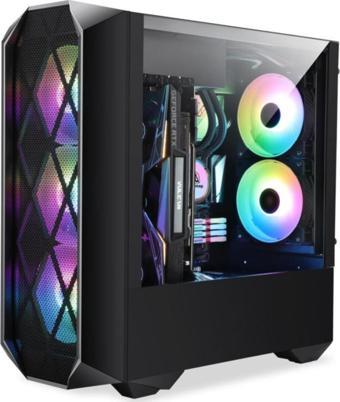 Lunatic Orkinos Mesh Panel Dikey Ekran Kartı Takılabilen 4 Rgb Fanlı Kasa