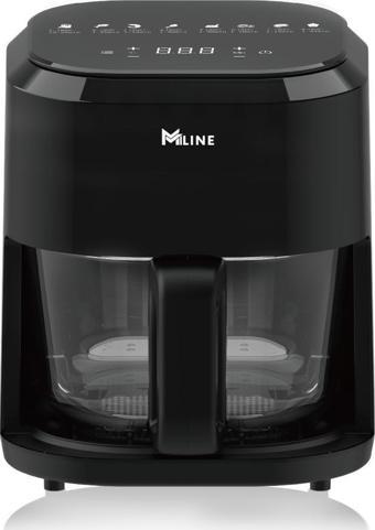 Miline Cam Hazne 4lt Airfryer Sıcak Hava Fritözü