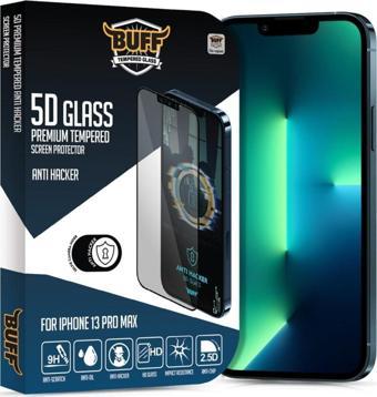Buff Labs Buff Iphone 13 Pro Max Uyumlu 5D Glass Anti Hacker Ekran Koruyucu
