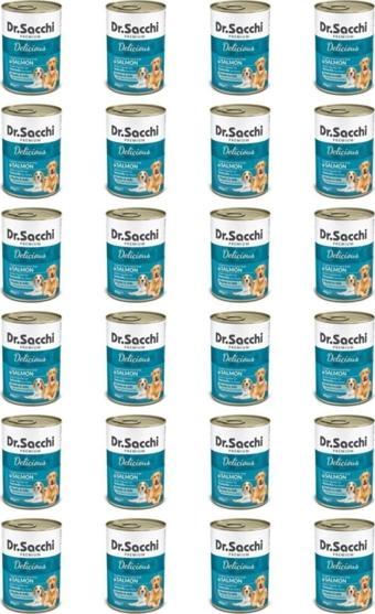 Dr. Sacchi Konserve Köpek Somonlu 400Gr X 24 Adet