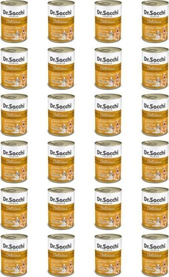 Dr. Sacchi Konserve Köpek Tavuklu Hindili 400Gr X 24 Adet