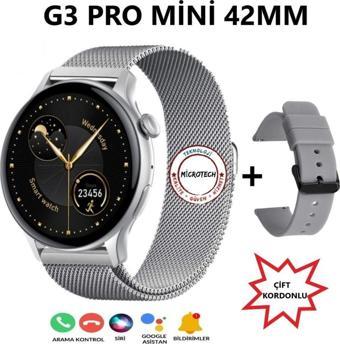 Tmax G3 Pro Mi̇Ni̇ 42Mm Akilli Saat Çi̇Ft Kordonlu(2024 Yeni̇ Model)