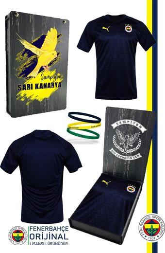 Fenerbahçe Orijinal A Takım Futbolcu Lacivert Antrenman Çocuk T-Shirt + Bileklik Set Özel Kutulu