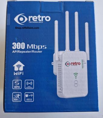 Retro RT-U10-300M 2.4GHZ 300Mbps Access Point Mod Repeater Mod Router Mod 3 Fonksiyonlu Menzil Genişletici