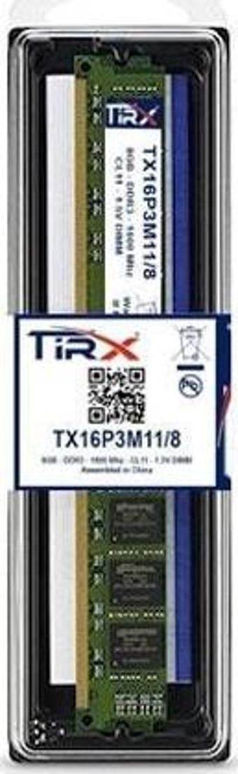 Tirx TX16P3M11/8 8 GB DDR3 1600 MHz CL11 Intel&AMD Uyumlu Masaüstü Ram