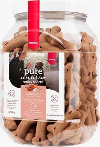 Mera Pure Sensitive Somonlu Pirinçli Köpek Bisküvisi 600 g