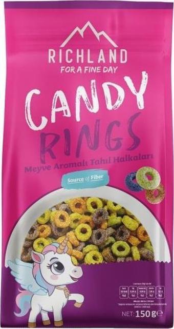 Candy Rings Meyve Aromalı Tahıl Halkaları 150 G