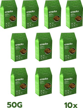 10 Paket Ispanaklı Glutensiz Vegan Tohum Kraker Cracks 50 gr