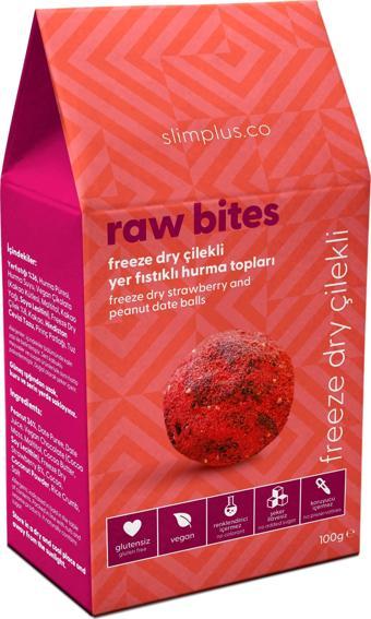 Topukla 2 Paket Freeze Dry Çilek Kaplı Glutensiz Vegan Yerfıstıklı Hurma Topları Raw Bites 100G Atistirmalik