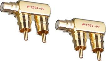 For-X 2 Rca Erkek 1 Rca Dişi Oto Amfi Sinyal Birleştirici (2 Adet) Xy-54T