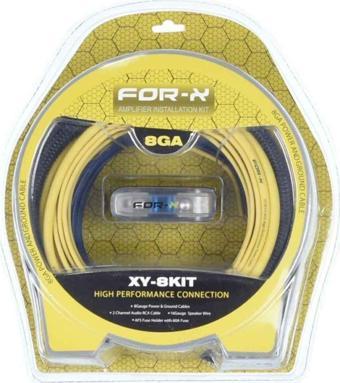 For-X 8 Ga Profesyonel Seri Kaliteli Oto Amfi Kablo Seti Xy-8Kıt