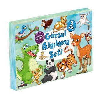 3 Yaş Görsel Algılama Seti - Sticker Hediyeli - 3 Kitap Takım - Afife Çoruk - Panda