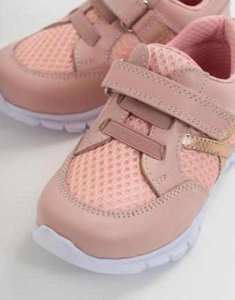 mnpc Unisex Çocuk Pudra Deri Ortopedik Destekli Spor Ayakkabı