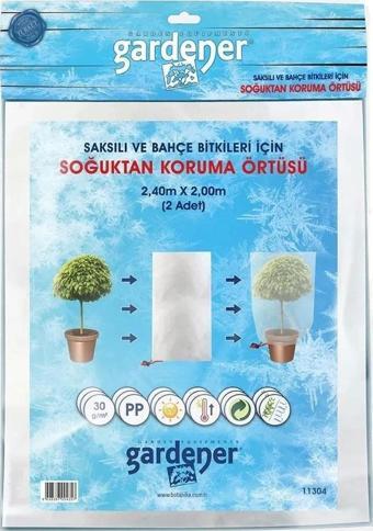 Gardener 11304 Saksılı Bitkiler İçin Soğuktan Koruma Örtüsü 30 g - 2,4 m x 2 m ( 2 Adet )